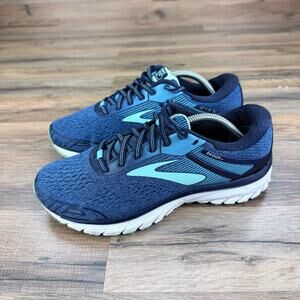 Brooks Women's Navy Blue and Teal Athletic Running Shoes